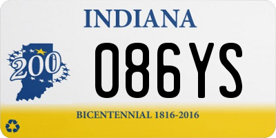 IN license plate 086YS