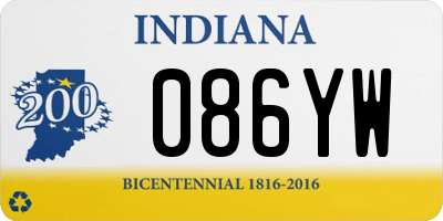 IN license plate 086YW