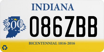 IN license plate 086ZBB