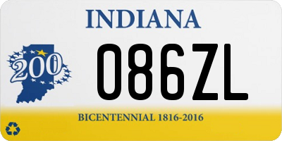 IN license plate 086ZL