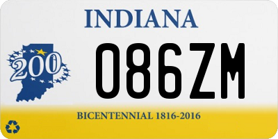 IN license plate 086ZM