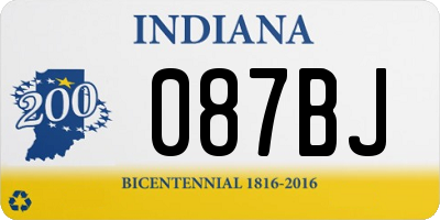 IN license plate 087BJ