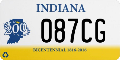 IN license plate 087CG