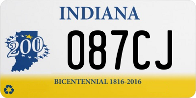 IN license plate 087CJ