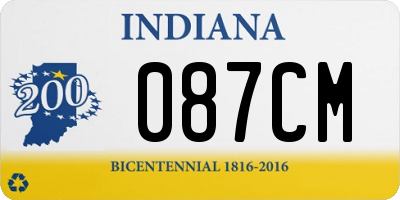 IN license plate 087CM