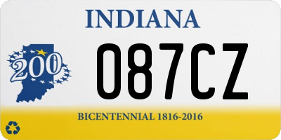 IN license plate 087CZ