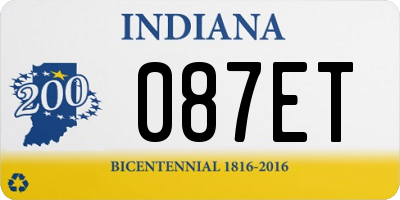 IN license plate 087ET