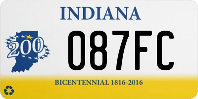 IN license plate 087FC