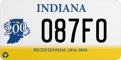 IN license plate 087FO