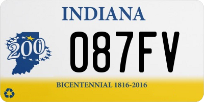 IN license plate 087FV