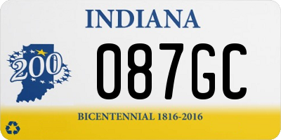 IN license plate 087GC