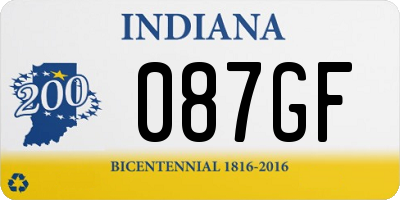 IN license plate 087GF