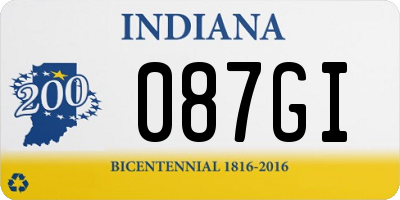 IN license plate 087GI