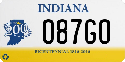 IN license plate 087GO