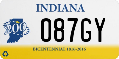 IN license plate 087GY