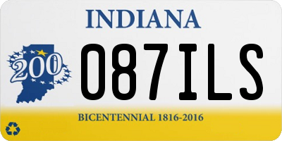 IN license plate 087ILS