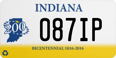 IN license plate 087IP