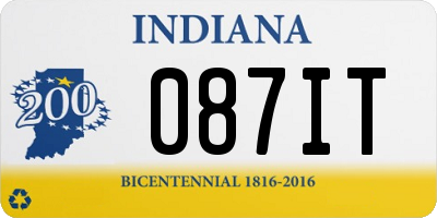 IN license plate 087IT