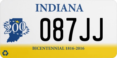 IN license plate 087JJ