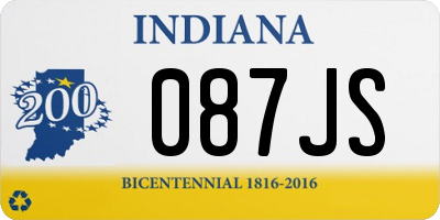 IN license plate 087JS