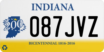 IN license plate 087JVZ