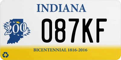 IN license plate 087KF