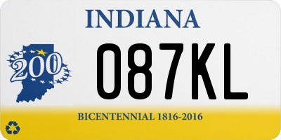 IN license plate 087KL