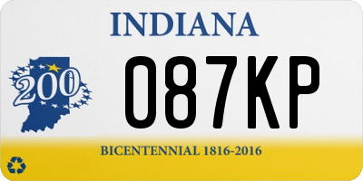 IN license plate 087KP