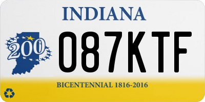 IN license plate 087KTF