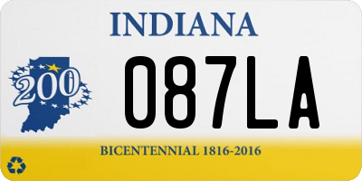 IN license plate 087LA