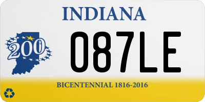 IN license plate 087LE