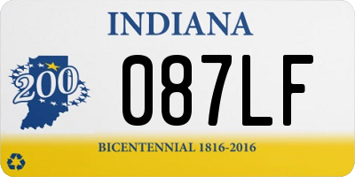 IN license plate 087LF