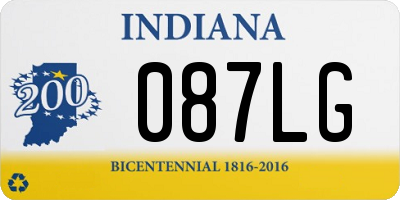 IN license plate 087LG