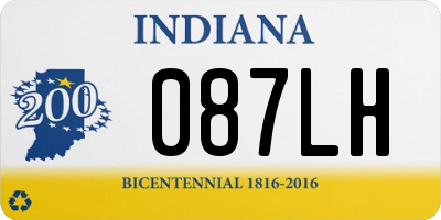 IN license plate 087LH