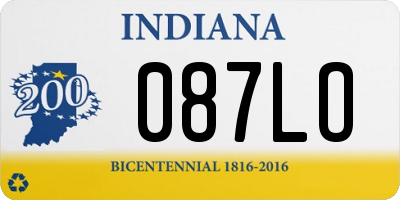 IN license plate 087LO