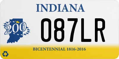 IN license plate 087LR