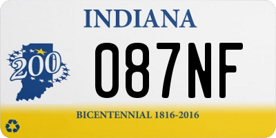 IN license plate 087NF