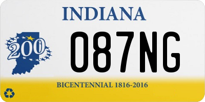 IN license plate 087NG