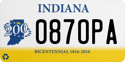 IN license plate 087OPA