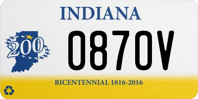 IN license plate 087OV