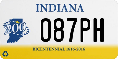 IN license plate 087PH