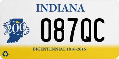 IN license plate 087QC
