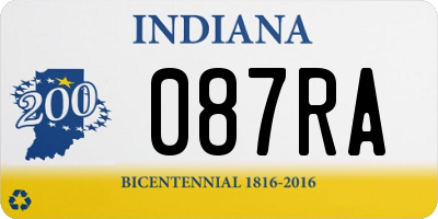 IN license plate 087RA