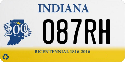 IN license plate 087RH