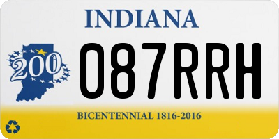IN license plate 087RRH
