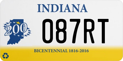 IN license plate 087RT