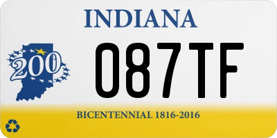 IN license plate 087TF