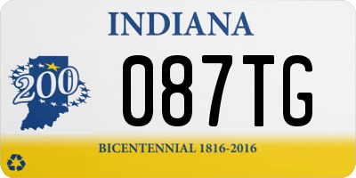 IN license plate 087TG