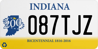 IN license plate 087TJZ
