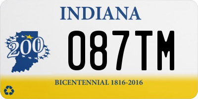 IN license plate 087TM